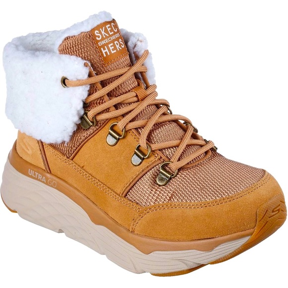 SKECHERS MAX CUSHIONING PINNACLE BOOTS IN CHESTNUT TAN BROWN - SIZE 6 - Picture 10 of 11